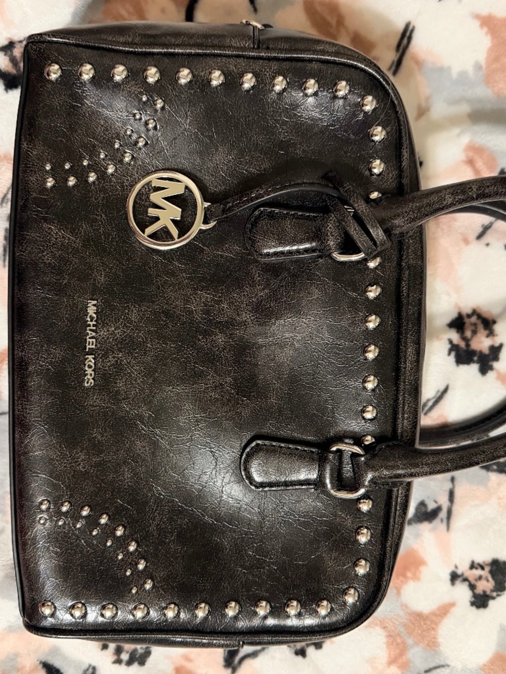 Michael Kors Studded Leather Satchel